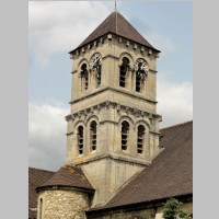 Deuil-la-Barre, Etages du clocher reconstruits en 1868, photo P.poschadel , Wikipedia.jpg